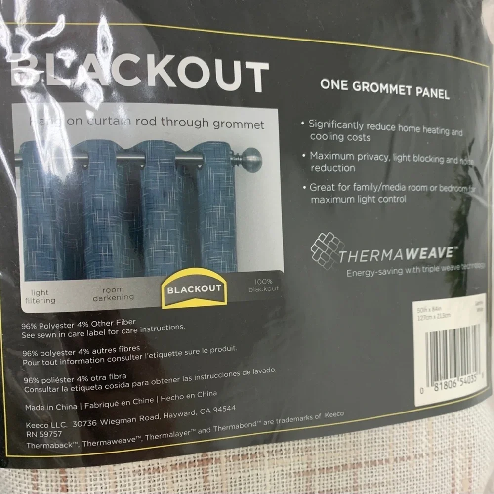 ECLIPSE Winston Porter Blackout Curtain Panel NWT